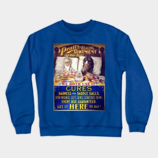 Funny Antique & Vintage Advertisement, Horse & Human Patent Medicine Crewneck Sweatshirt